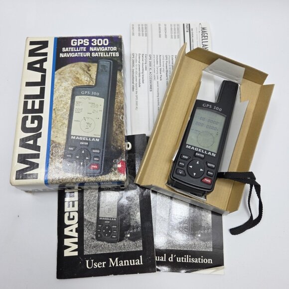 Magellan GPS 300 Portable Satellite Navigator Handheld GPS With Box WORKING - Picture 1 of 5